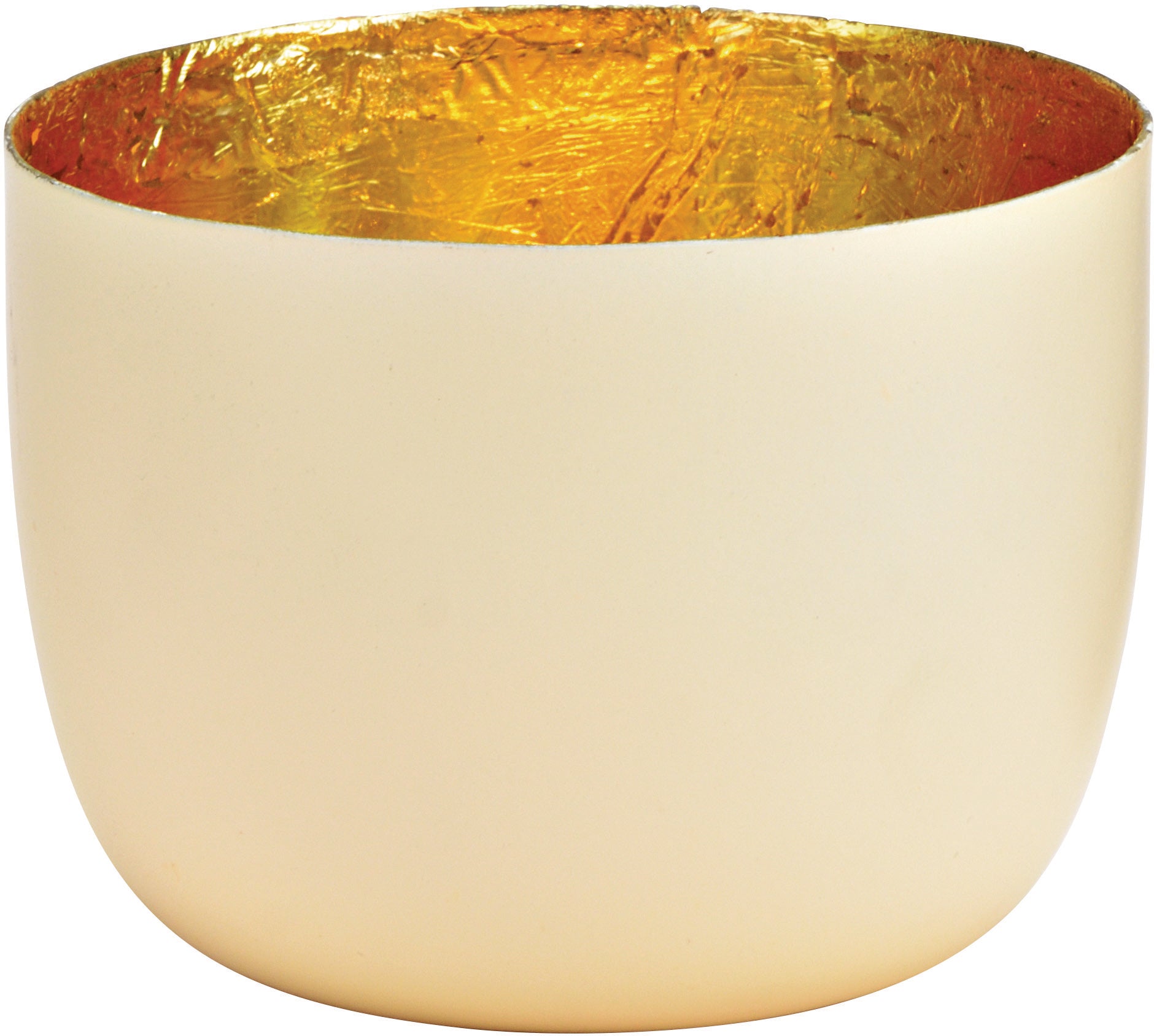 ROOST Windlicht – Metall, beige – 10,5 × 8 × 10,5 cm