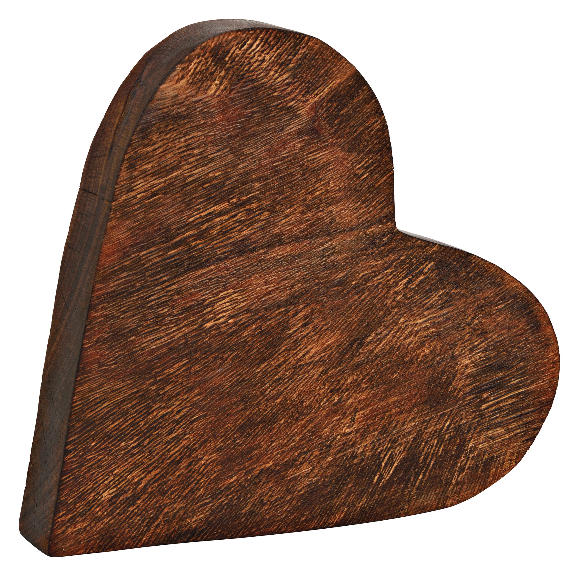 ROOST Herz – 25 × 24 × 4 cm – Mangoholz, Braun