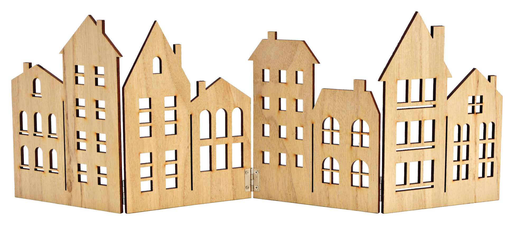 ROOST Aufsteller Häuser – 2 × 19,5 × 15 cm – Holz