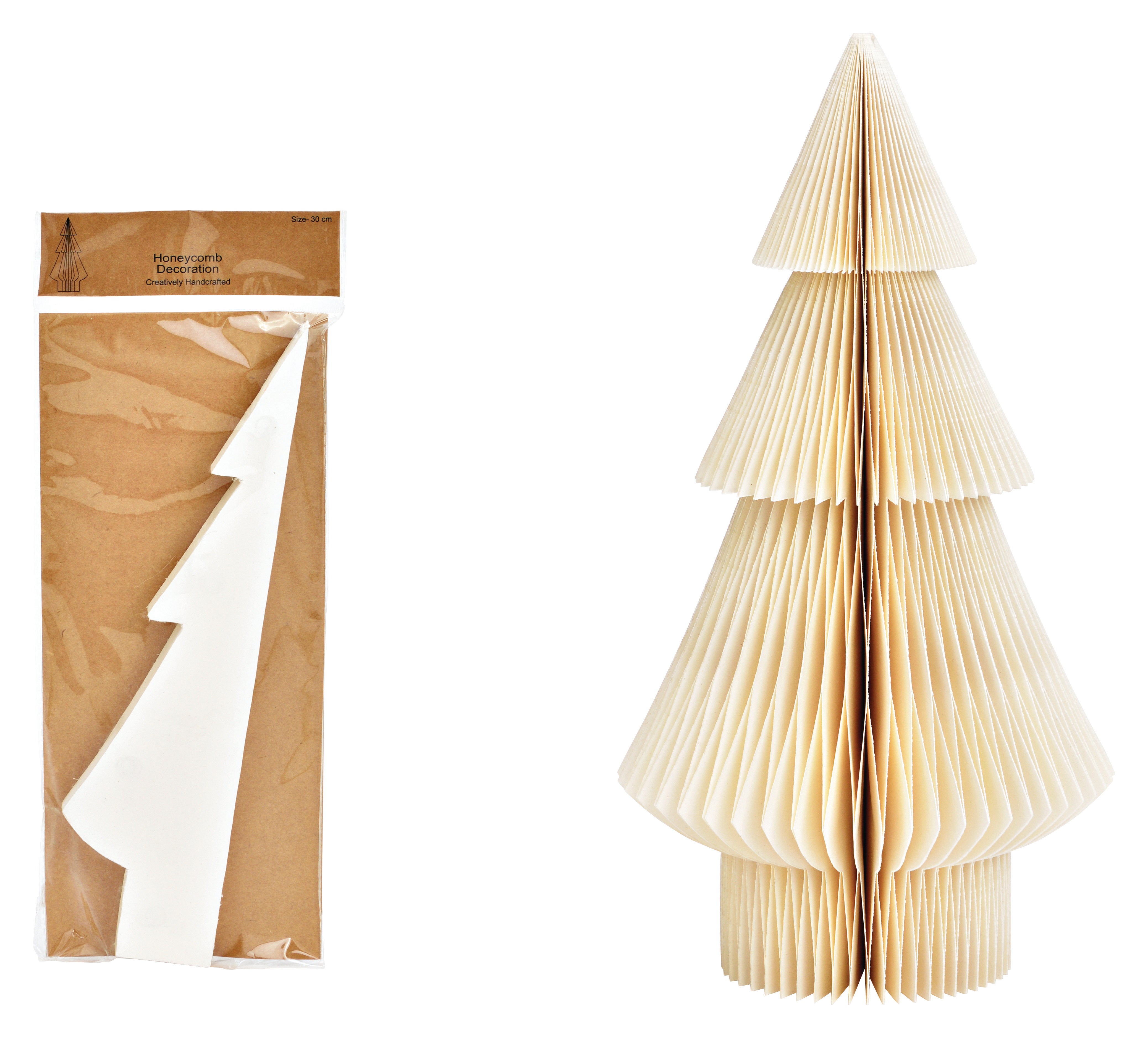 ROOST Aufsteller Tannenbaum – 2 × 38 × 10 cm – weiss
