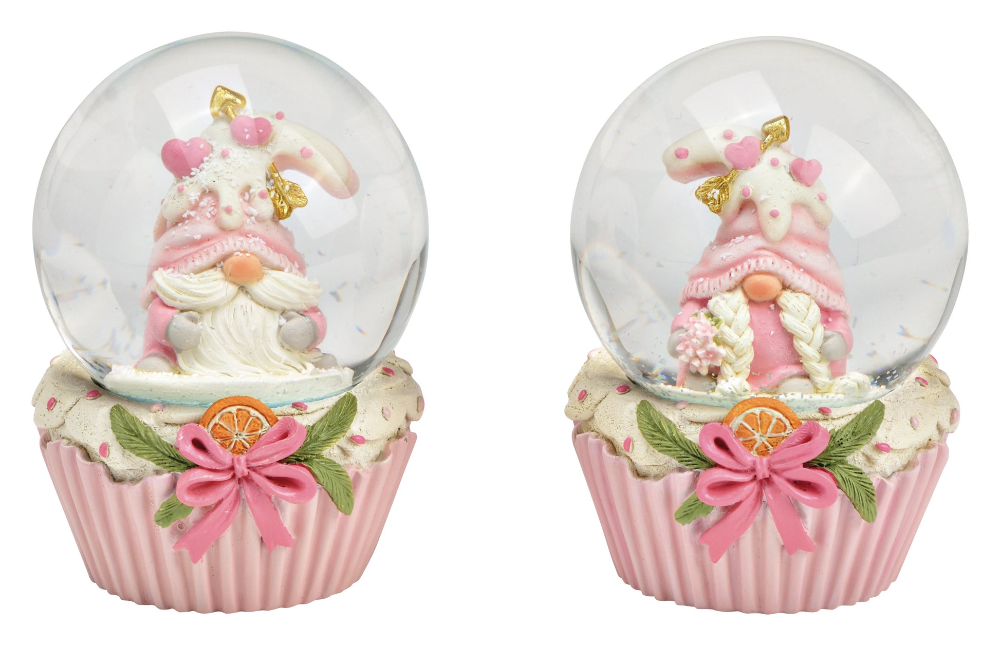 ROOST Schneekugel Wichtel – Ø 6 × 9 cm, Glas, Mehrfarbig