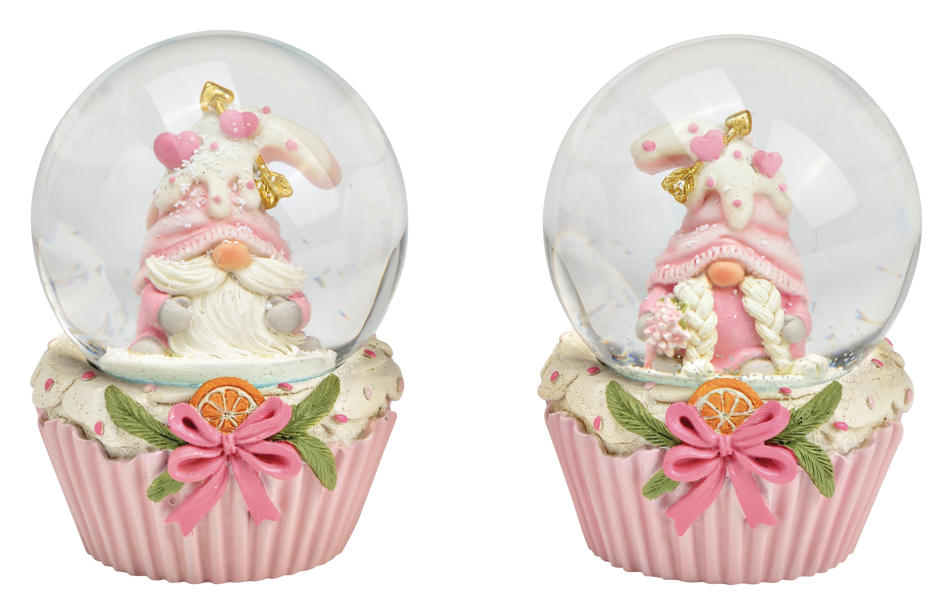 ROOST Schneekugel Wichtel – Ø 6 × 9 cm, Glas, Mehrfarbig