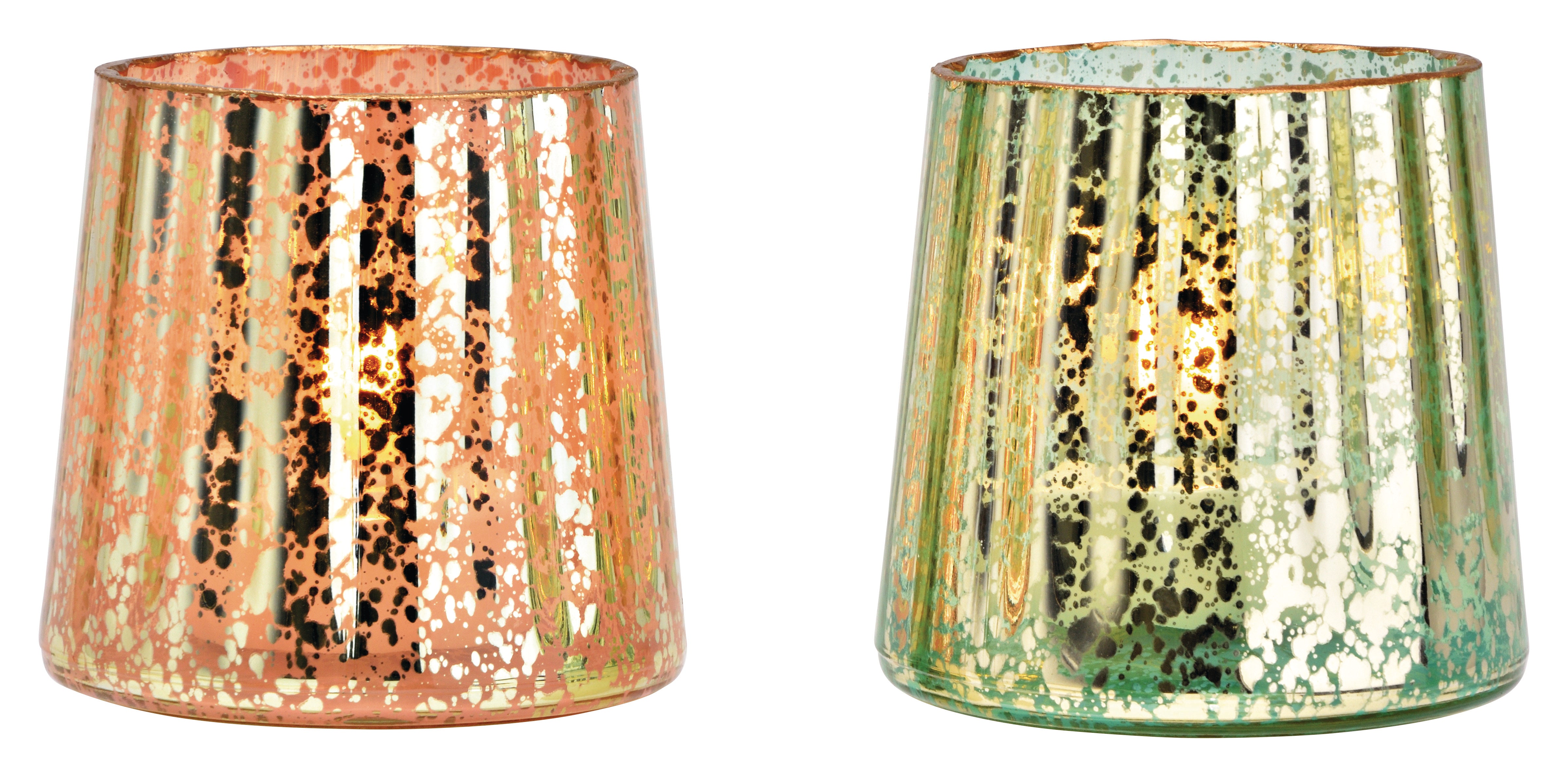 ROOST Windlicht – Glas, mehrfarbig – 10 × 10 × 10 cm
