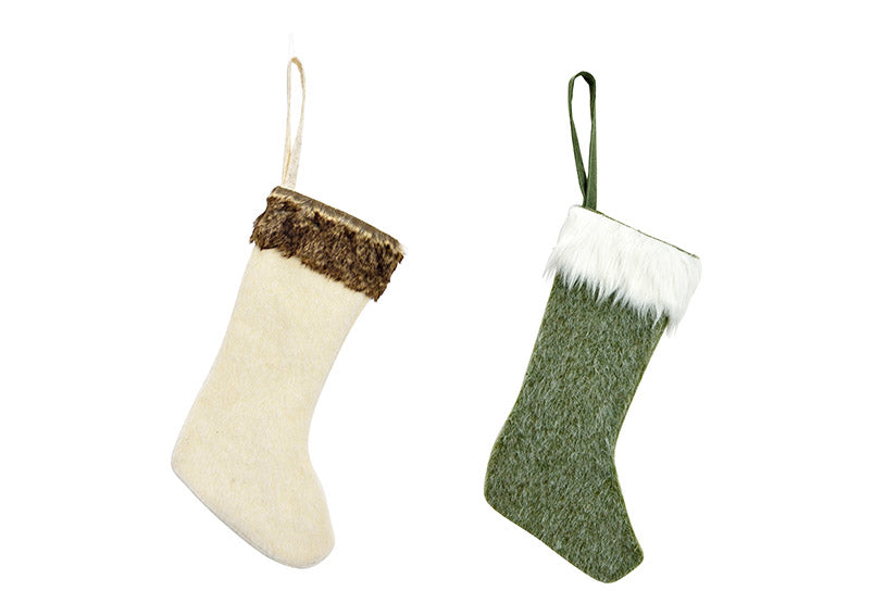 ROOST Weihnachtsstrumpf – 24 × 43 cm – Textil, mehrfarbig