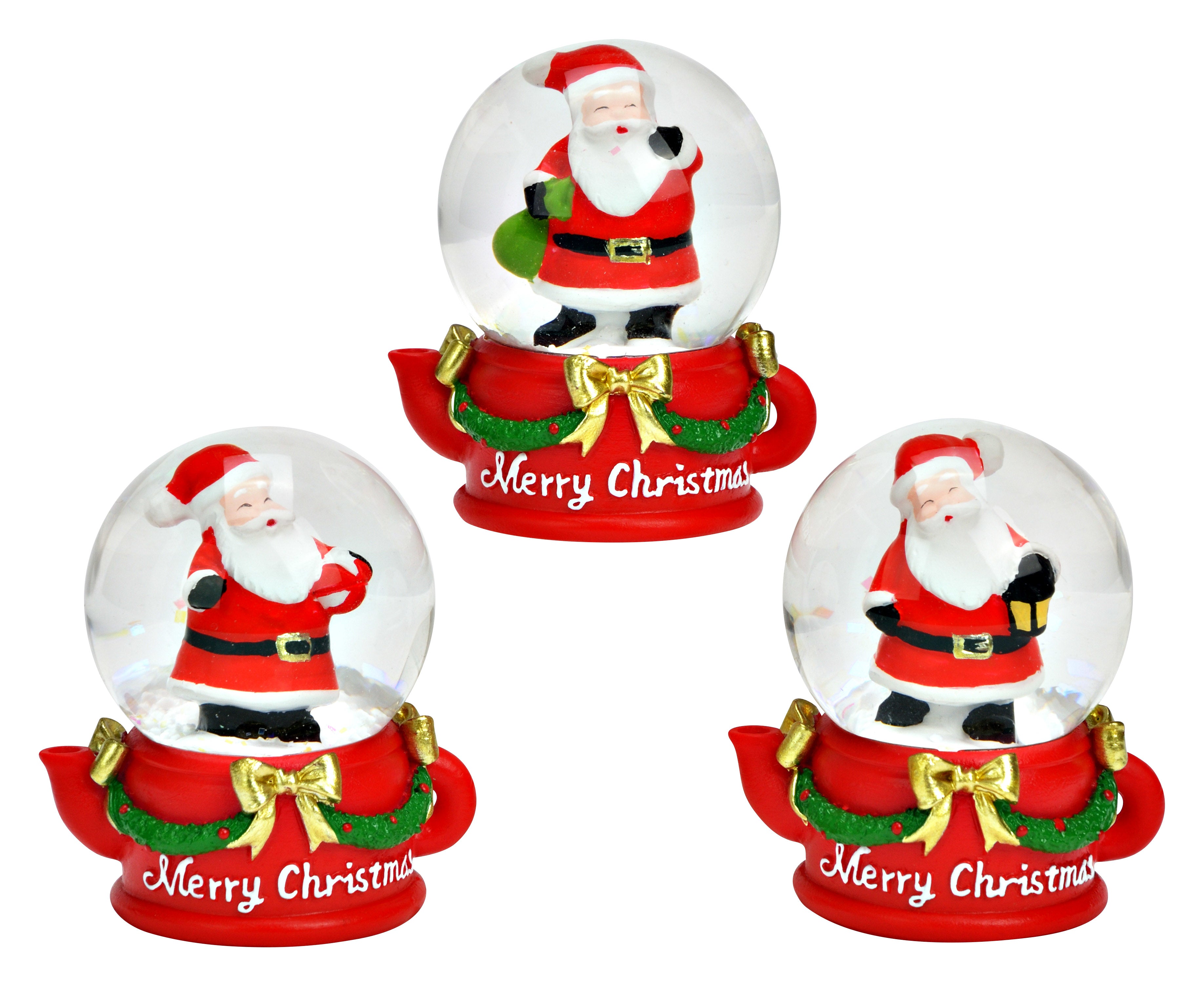 ROOST Schneekugel Nikolaus – 6,5 cm – Glas, mehrfarbig