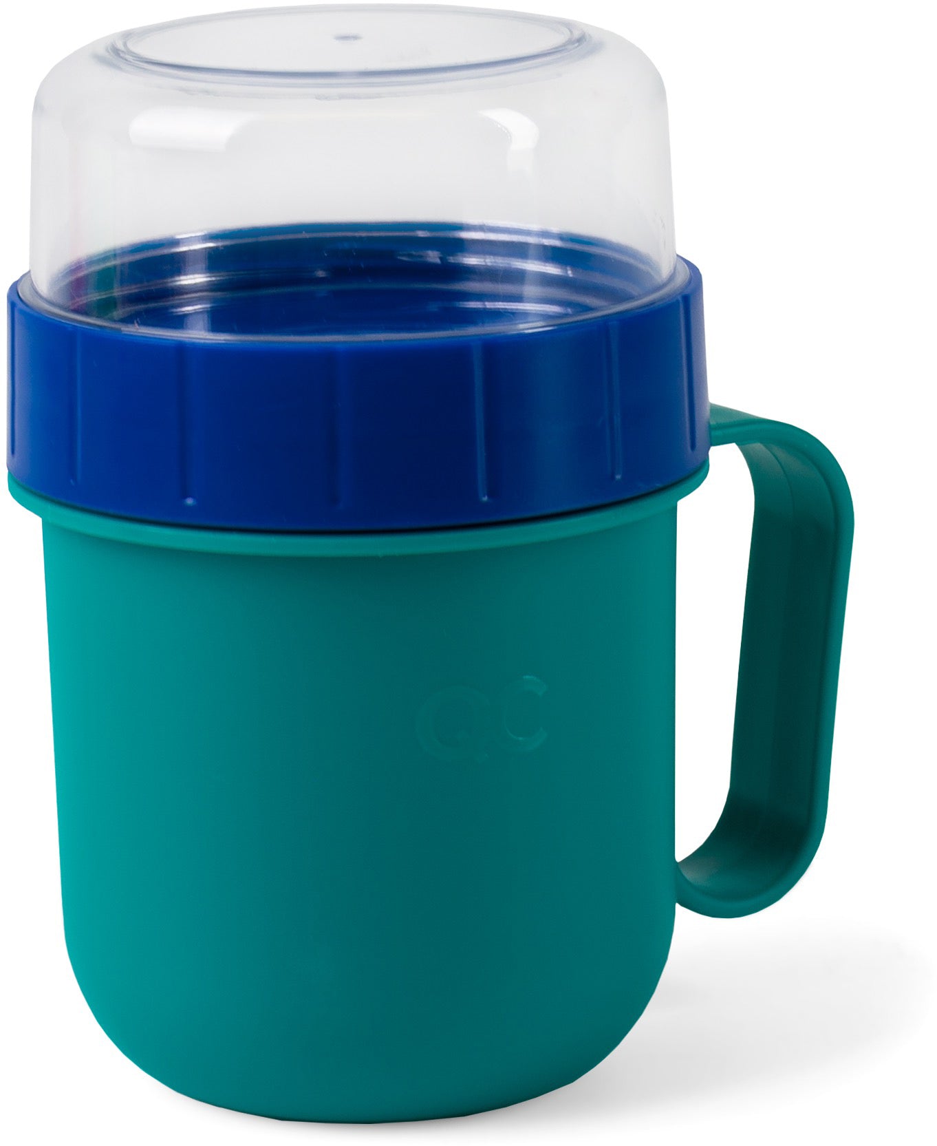 ROOST Lunch Tasse – 9,9 × 13,1 × 16,2 cm, Petrol/Kobaltblau, mikrowellengeeignet
