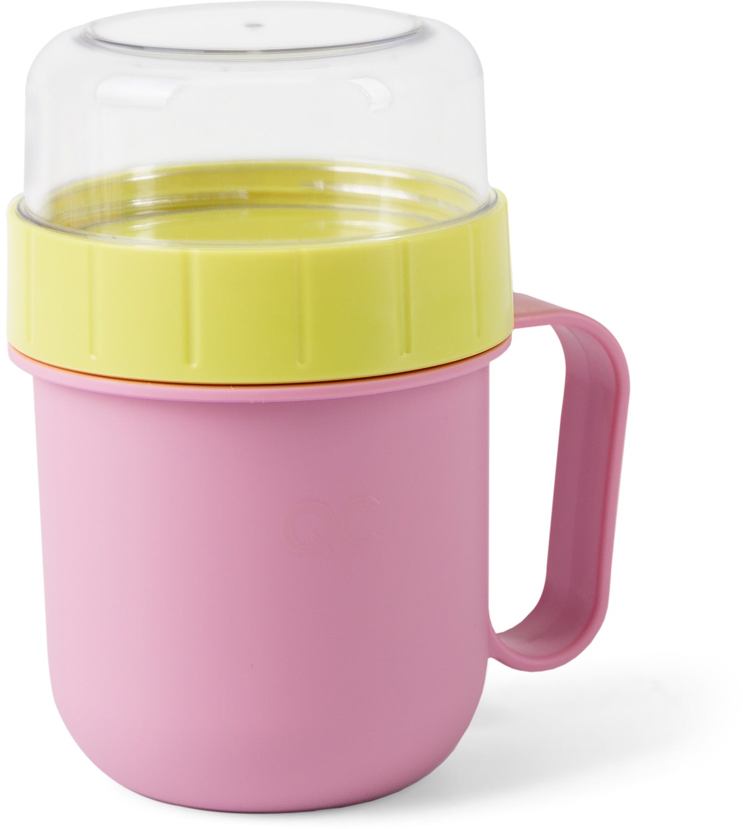 ROOST Lunch Tasse – 16,1 × 13,0 × 10,0 cm, Rosa/Grün, mikrowellengeeignet