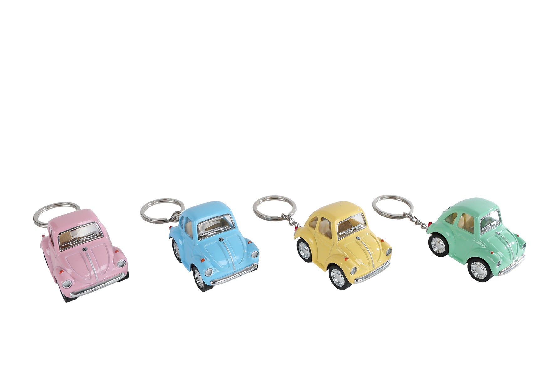 ROOST Kinsmart Schlüsselanhänger VW Beetle – Pull-back, Die-cast (Metall), Sortiert