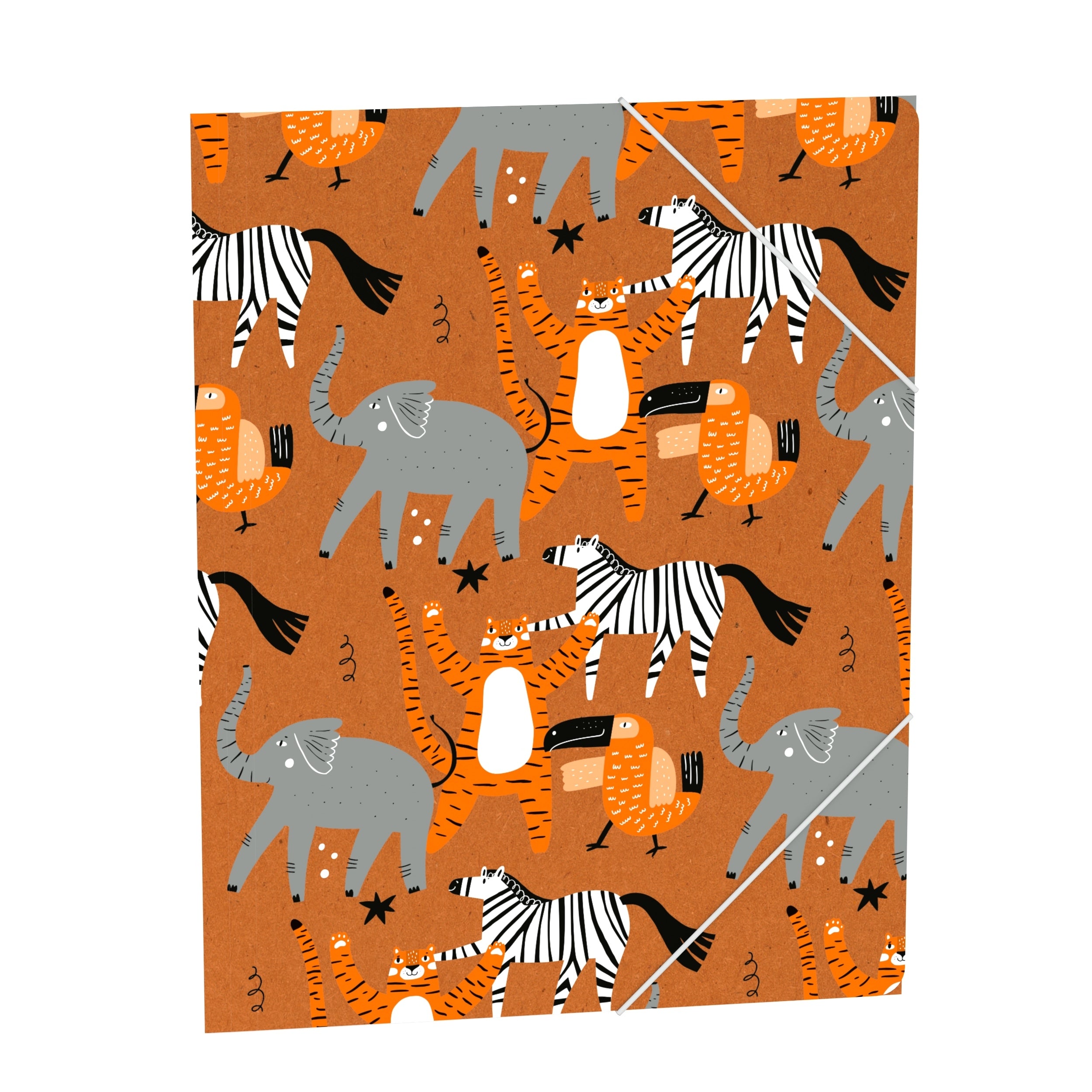 ROOST Gummibandmappe Ec-oooh A4+ – Animals