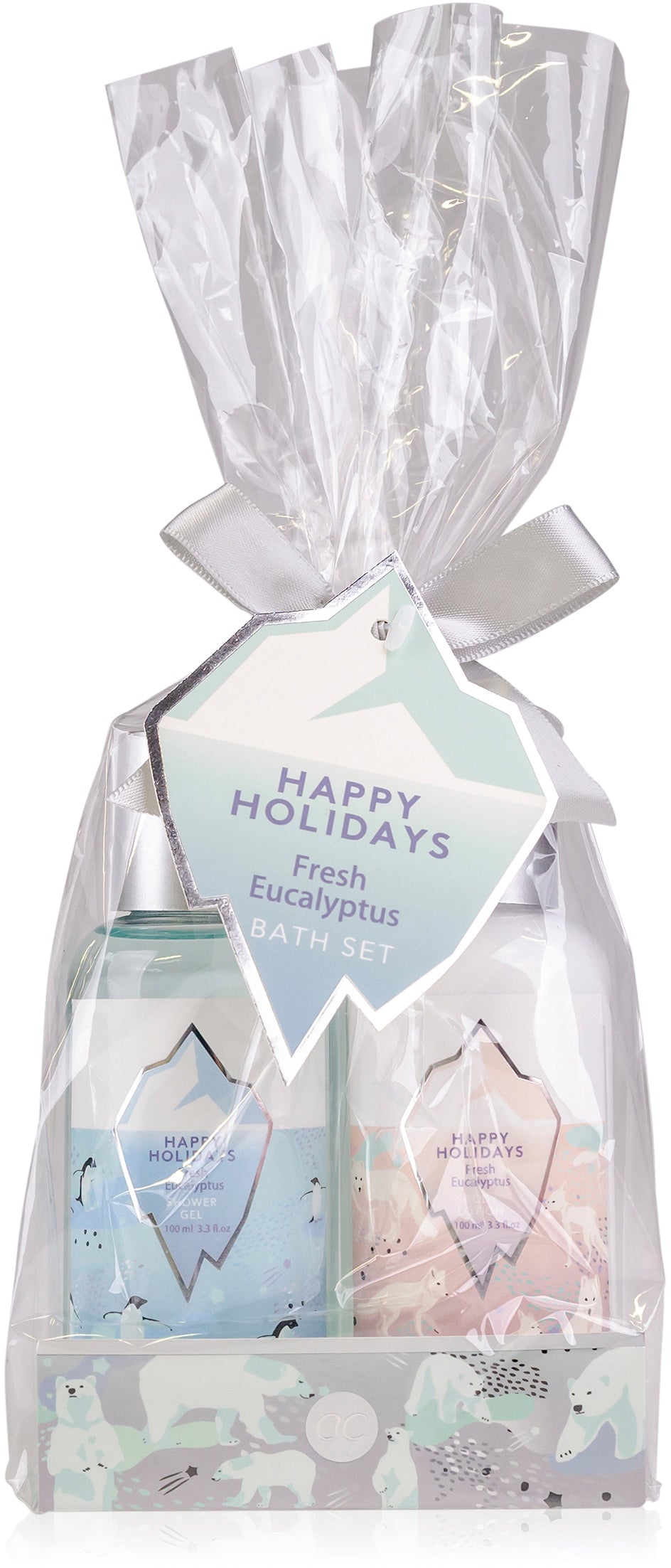 ROOST Badeset – Duschgel & Bodylotion – 2 × 100 ml – Geschenkverpackung, Duft Fresh Eucalyptus
