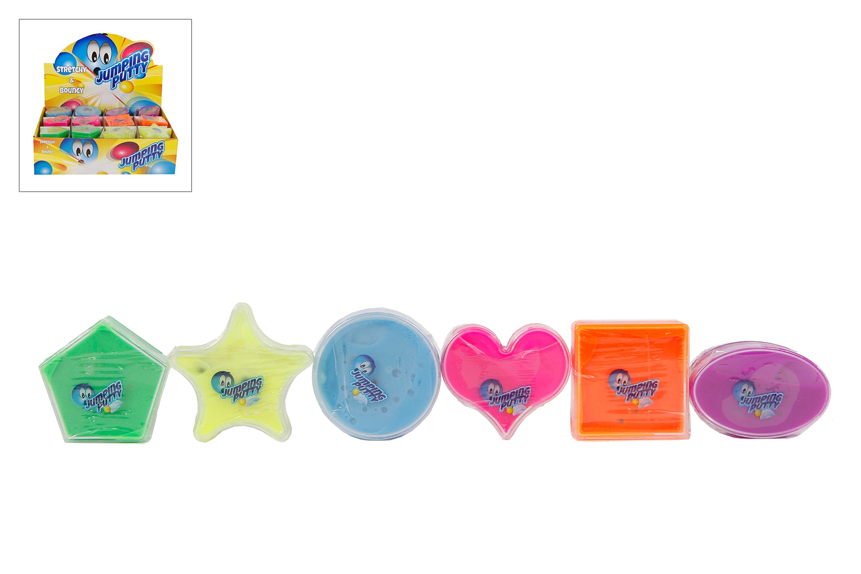 ROOST Knete Jumping mit Augen – 5,0 × 2,0 × 5,0 cm – mehrfarbig