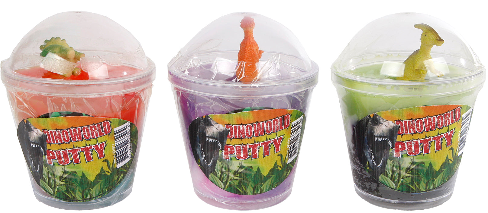 ROOST Slime mit Dino-Figur – 8 × 8 × 10 cm – mehrfarbig