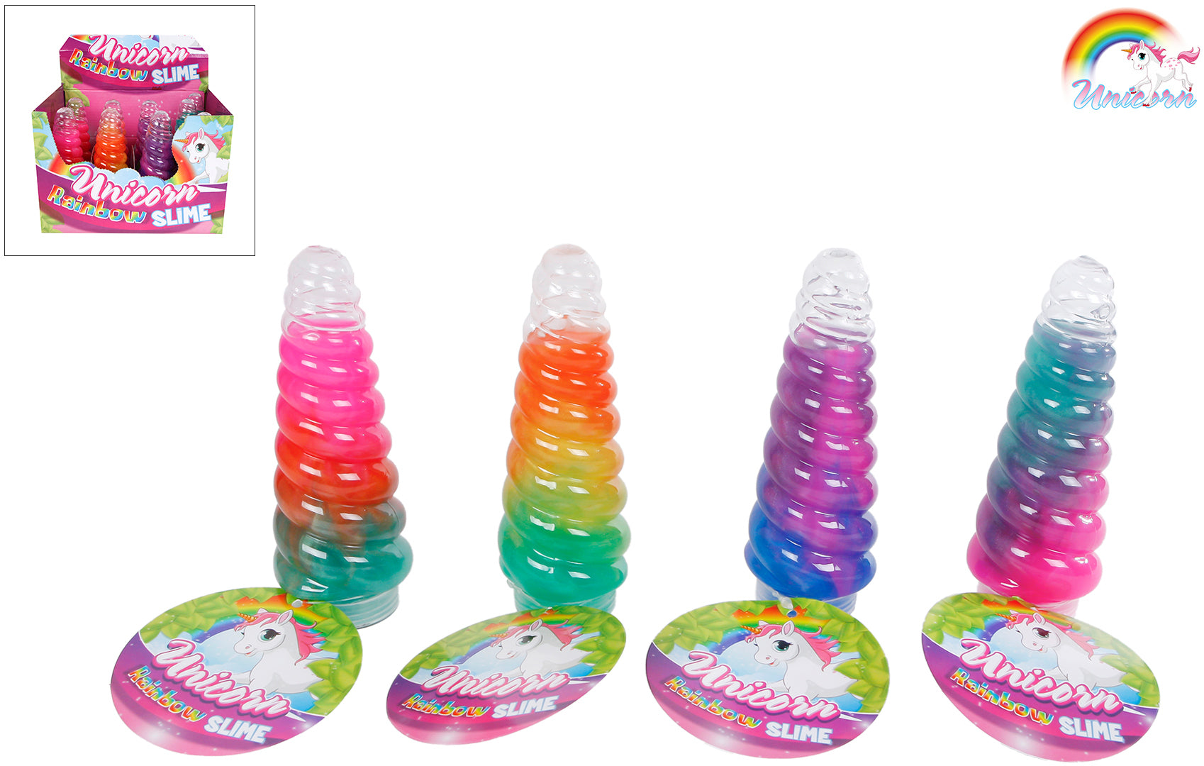 ROOST Fidget/Stressball Einhorn – 5,0 × 5,0 × 13,0 cm – mehrfarbig