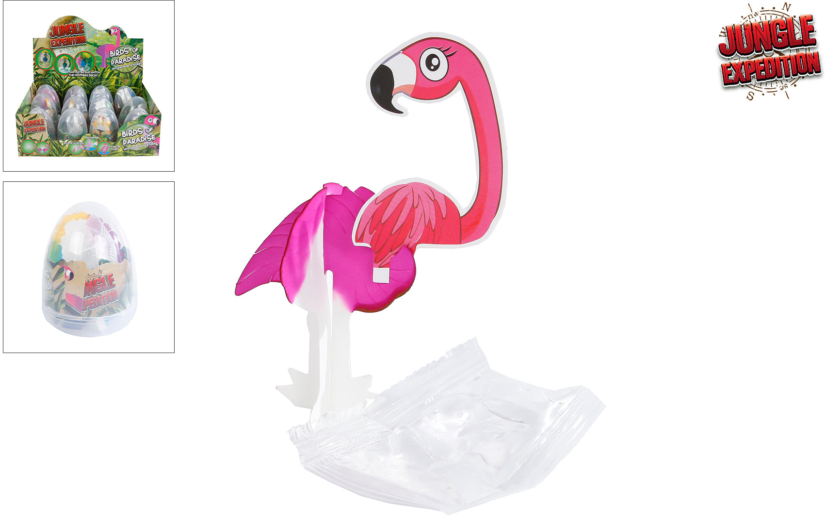 ROOST Jungle Expedition 621524 Plüschtier – Paradiesvögel, assortiert – 6,5 × 5,5 × 8,1 cm
