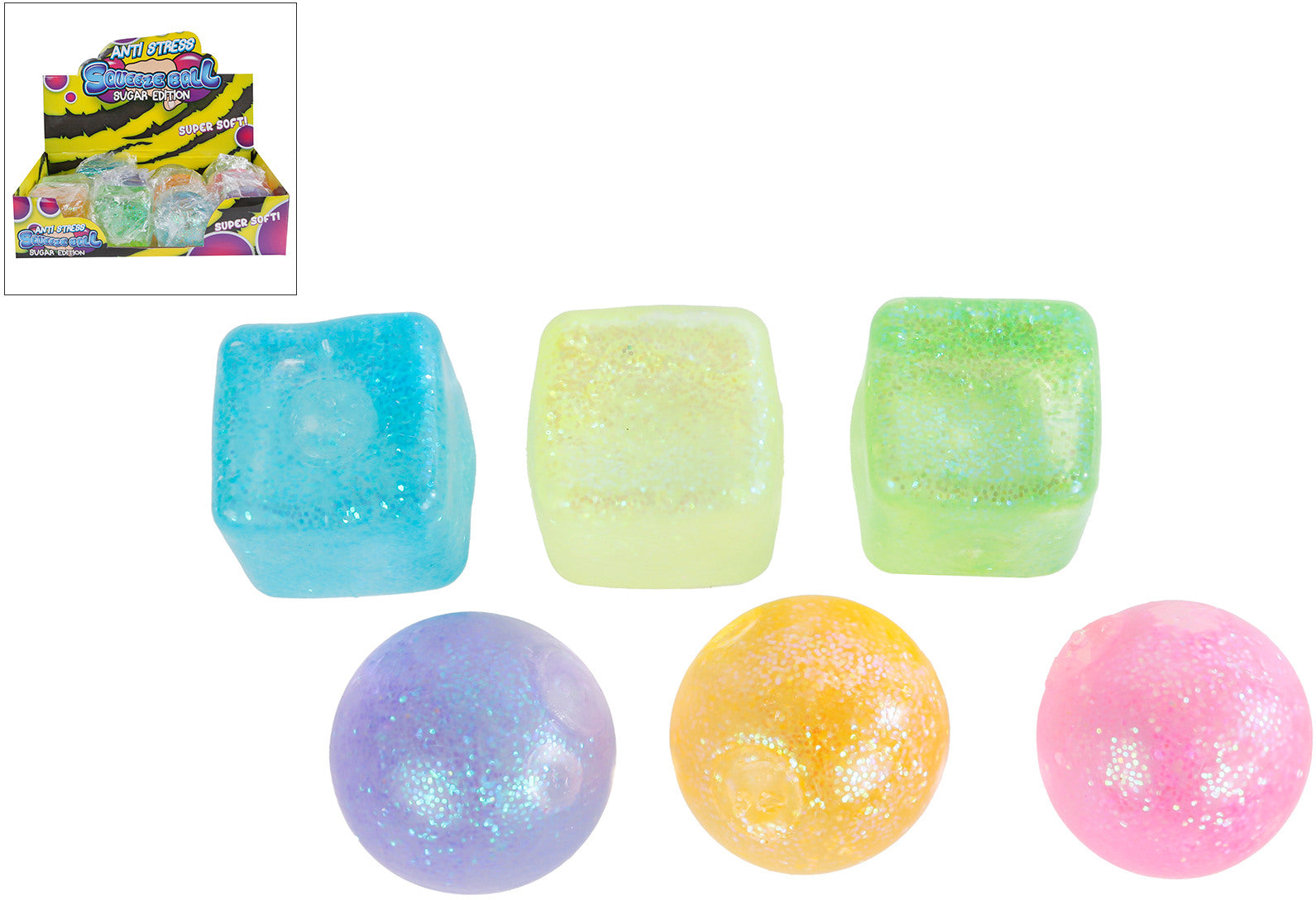 ROOST Fidget/Stressball 621675 – Ø 7 cm – Mehrfarbig