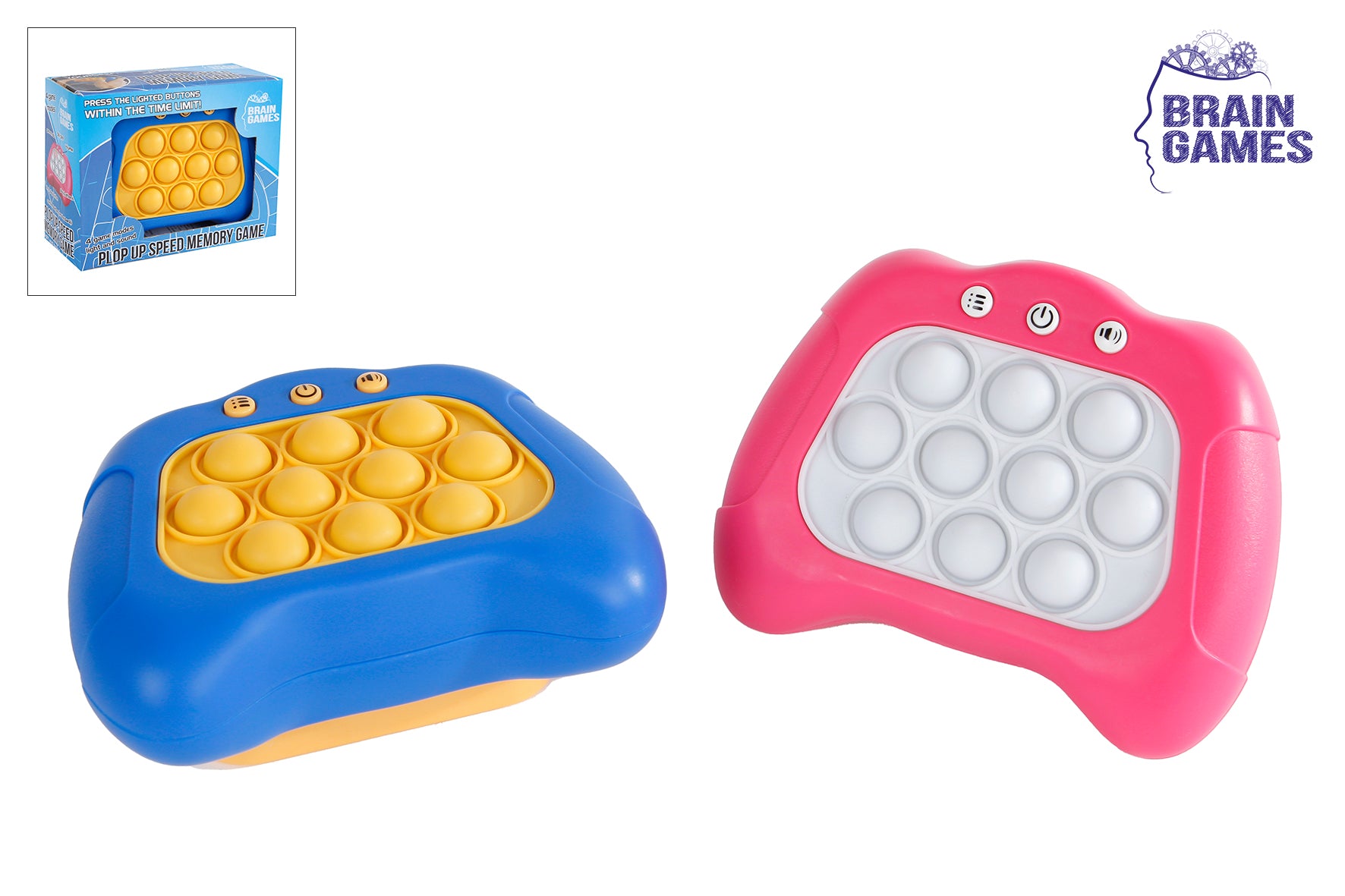 ROOST Speed Pop It – Fidget/Stressball – 13,3×10,6×6,2 cm – 2 Stück, sortiert