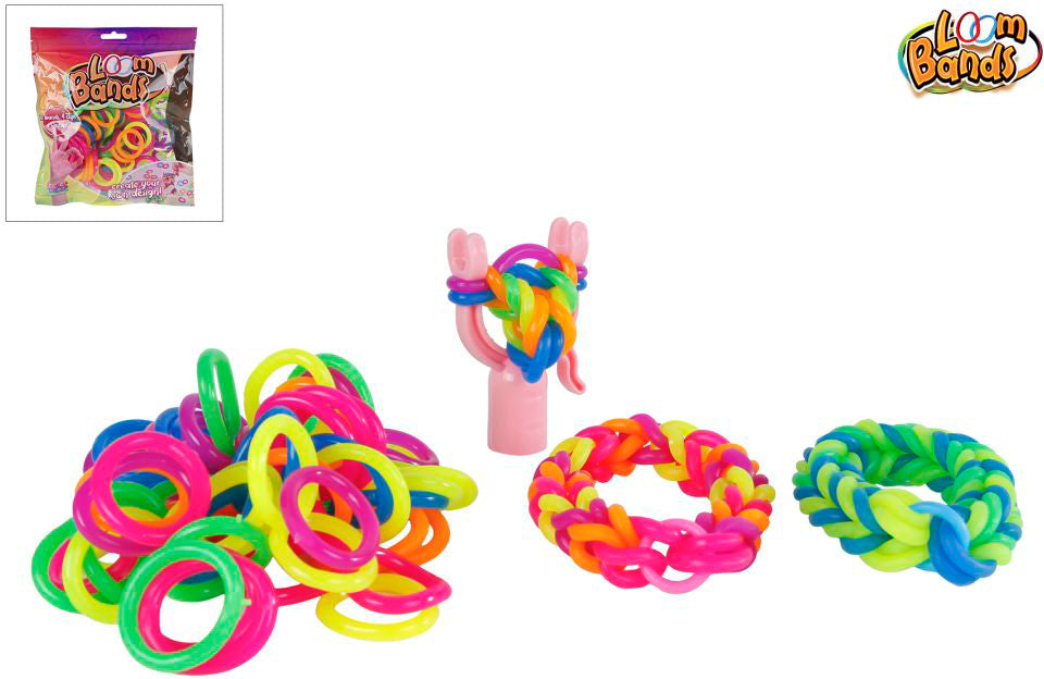 ROOST Bastelset – Loom Bands XL, assortiert – 72 Stück