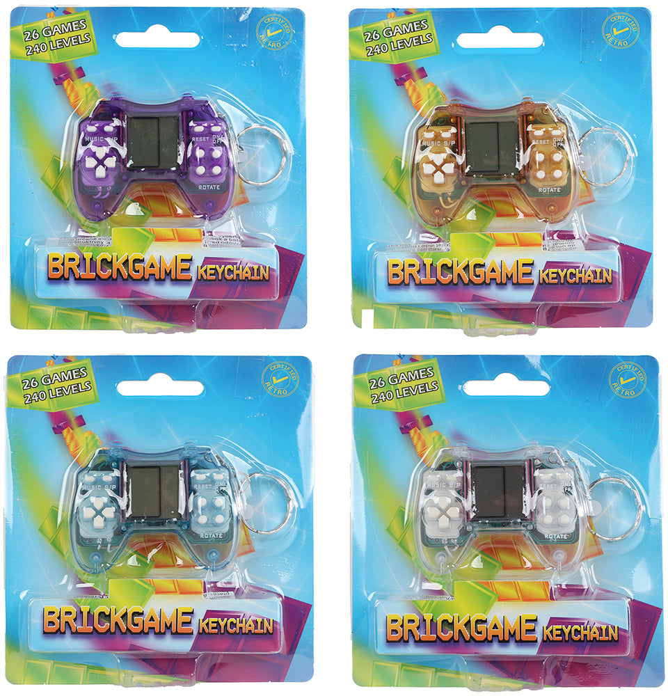 ROOST Schlüsselanhänger Brickgame Controller – 26 Spiele, Sortiert