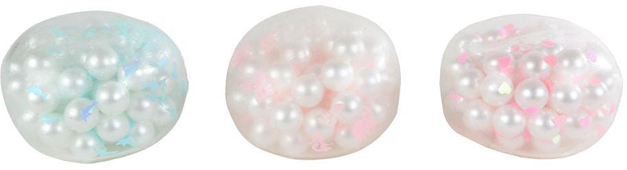 ROOST Fidget-/Stressball Glamour Perlkugeln – Ø 9 cm – Mehrfarbig
