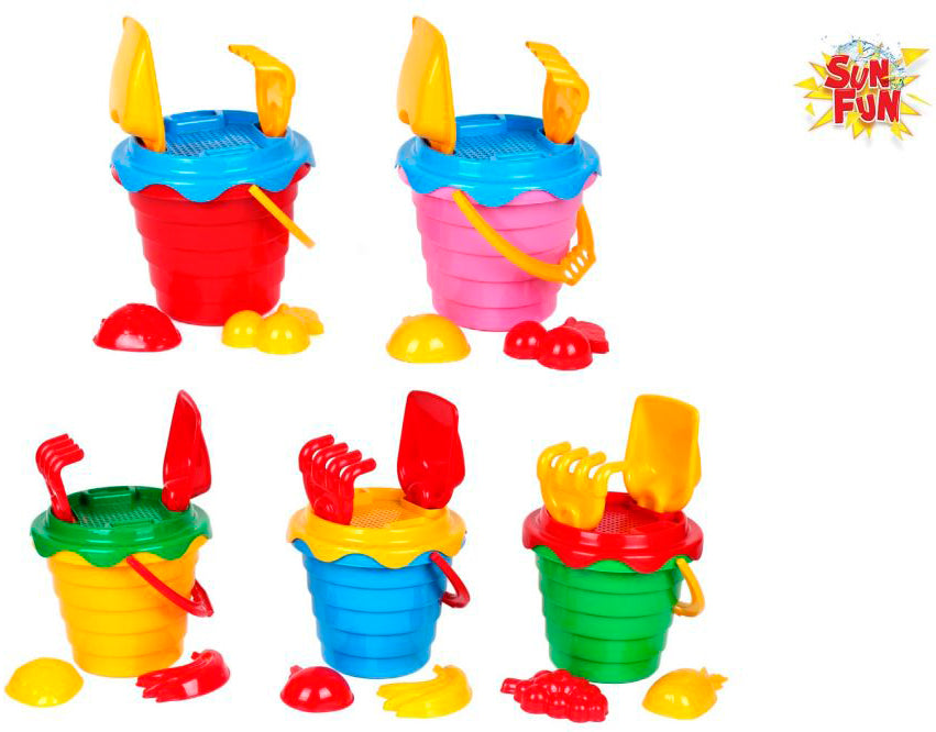 ROOST Sandspielzeug-Set – 6-teilig – 17 × 25 × 1,7 cm