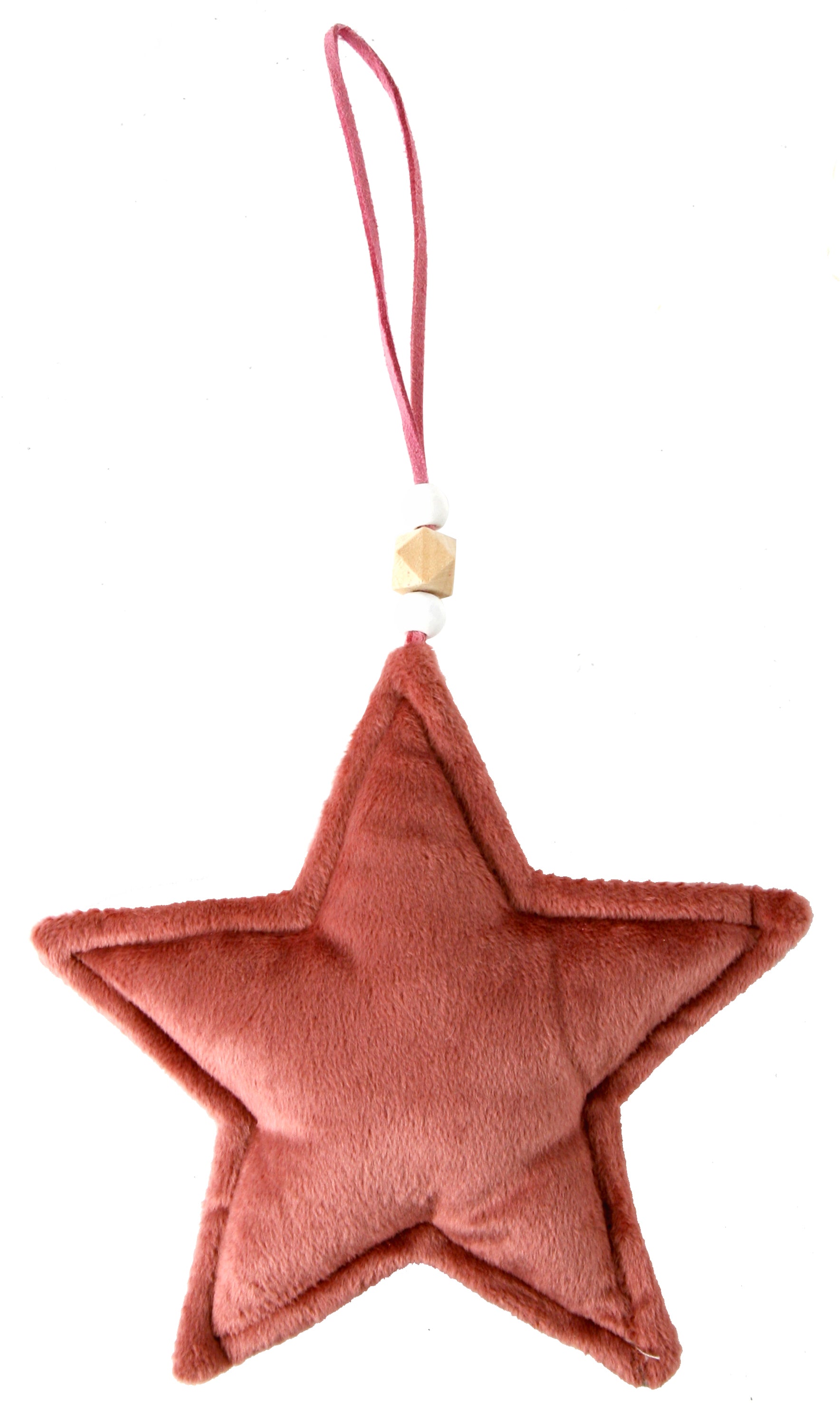 ROOST Weihnachtshänger – 14,7 × 3,8 × 15,1 cm – Samt, pink