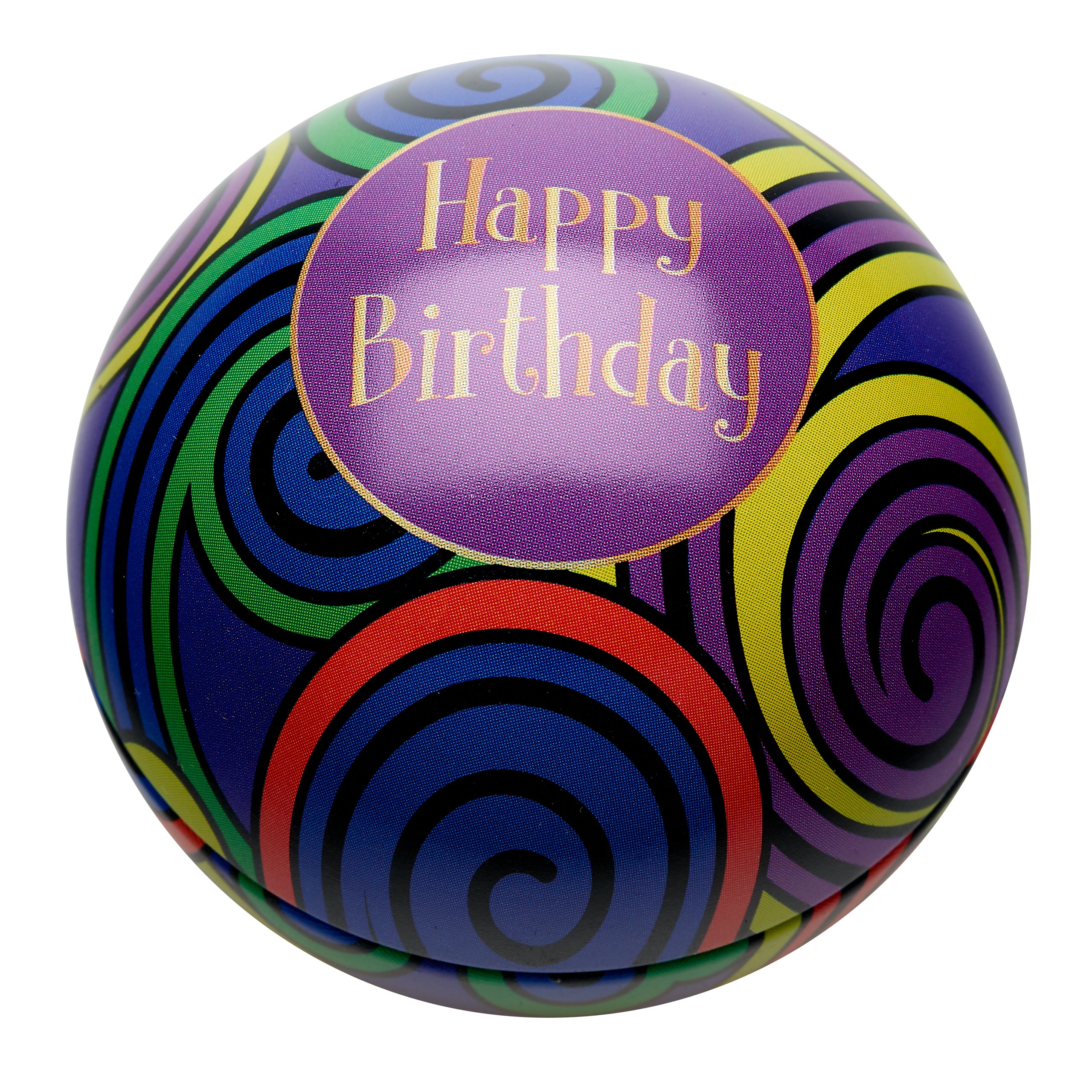 ROOST Glücksball – Happy Birthday – 5 × 5,5 × 5 cm – Glas