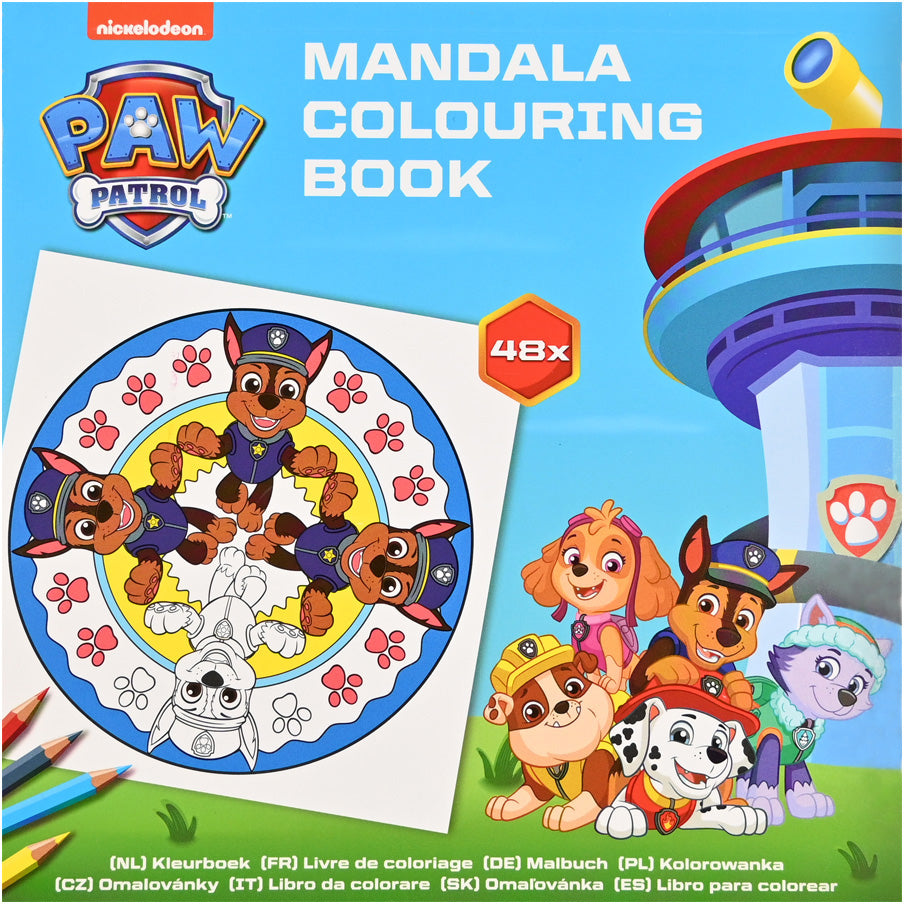 ROOST Malbuch Paw Patrol – 18,1 × 18,1 cm – Mandala-Motive