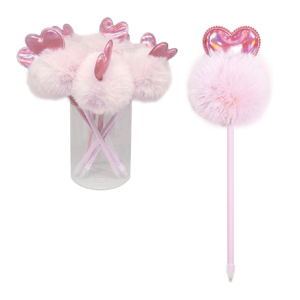 ROOST POMPOM BP-016 Herz Kugelschreiber – mit Pompon