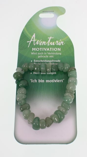 ROOST Motivationsarmband G207 – Naturstein (Aventurin), 152 × 74 × 22 mm, 32 g