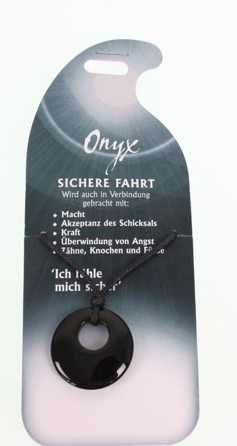 ROOST Halskette Sichere Fahrt G222 – Onyx, 62×10×153 mm, 12 g
