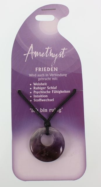 ROOST Halskette Frieden G224 – 59×16×152 mm – Amethyst – Natursteine – 13 g