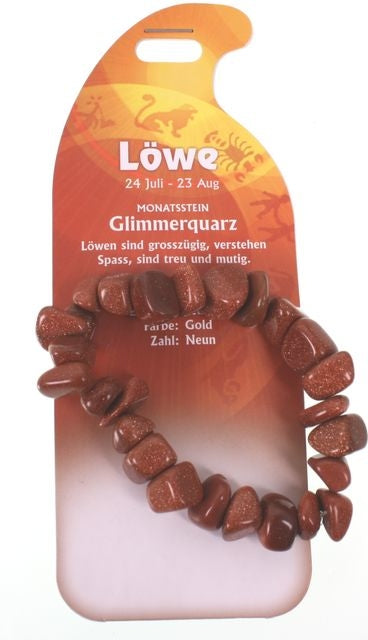 ROOST Armband – Löwe Glimmer G241, Glimmerquarz – 59×16×153 mm – 30 g