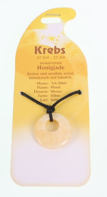 ROOST Halsband – Honigjade (Naturstein) – 60×10×155 mm – Krebs