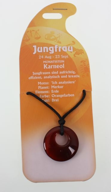 ROOST Halsband – 59×14×155 mm, 15 g – Karneol – Jungfrau G254