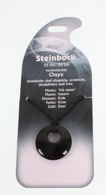ROOST Halsband – Steinbock G258, Onyx – 60 × 18 × 152 mm, 13 g