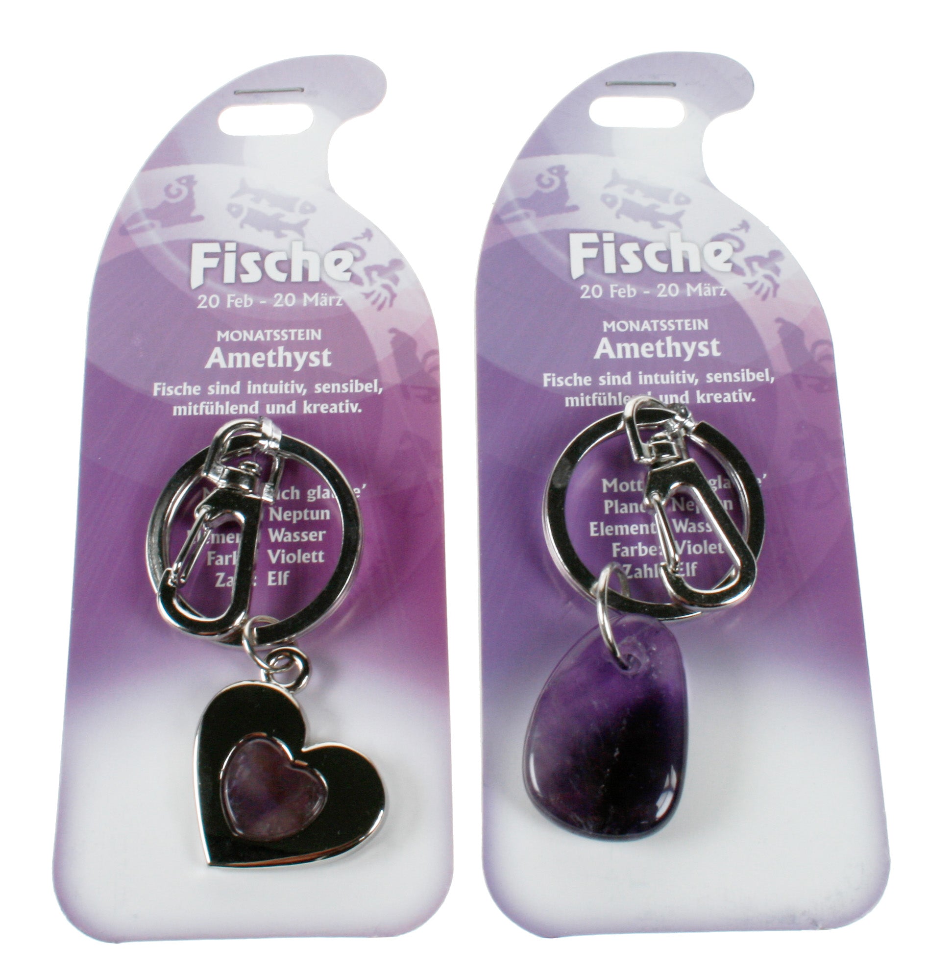 ROOST Schlüsselanhänger Fisch – Amethyst