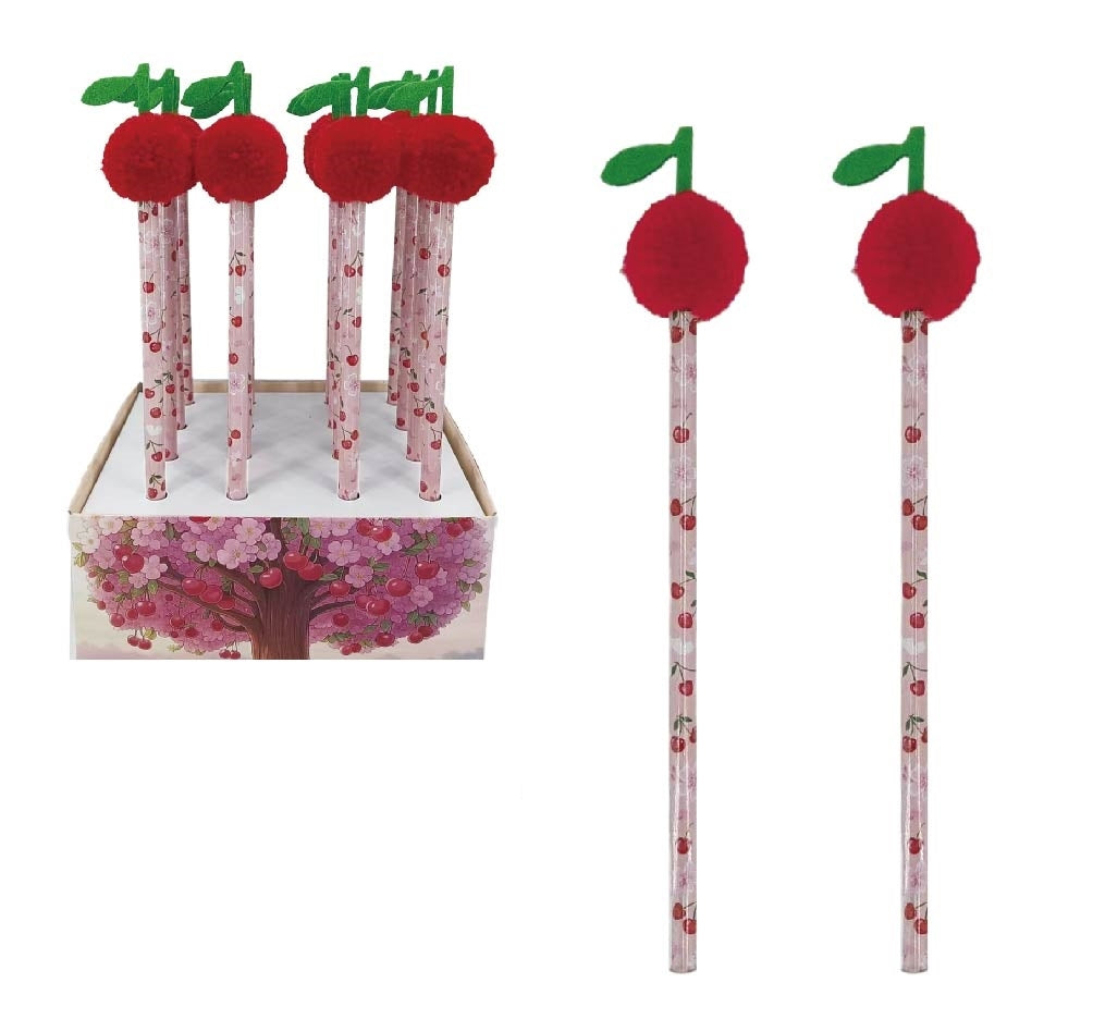 ROOST HPTS-165 Bleistift, Kirsche, mit Pompon