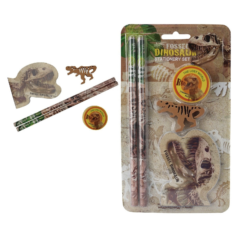 ROOST Schreibset HSST-058 Dinosaurier – Mehrfarbig – Für Kinder