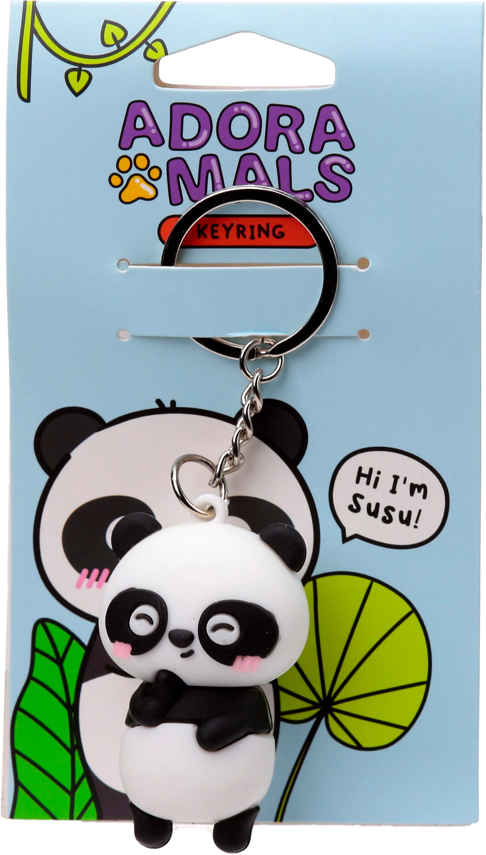 ROOST Schlüsselanhänger Susu Panda – 3D PVC, 140 × 80 × 50 mm