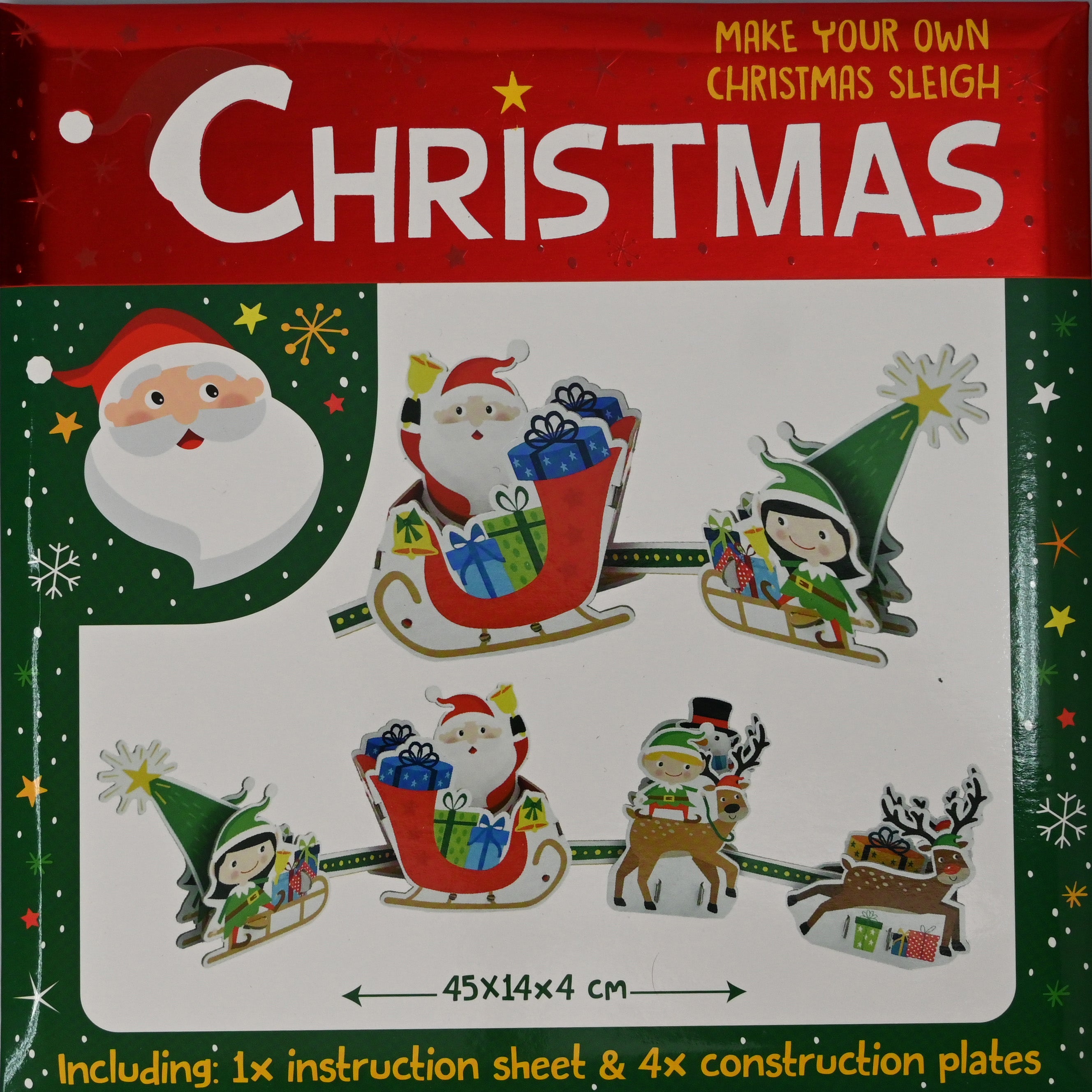 ROOST Bastelset – Weihnachtskutsche – 22 × 22 cm