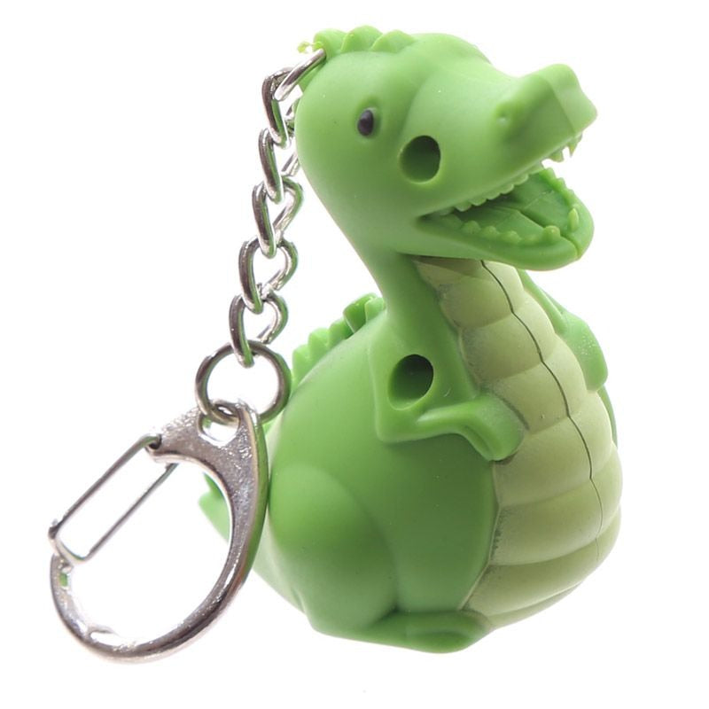 ROOST LED-Schlüsselanhänger Dino – 30 × 45 × 52 mm