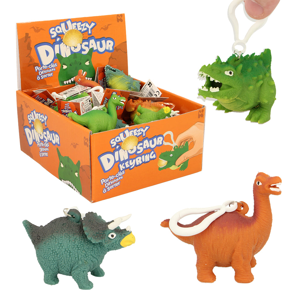 ROOST Schlüsselanhänger NV378 Dino – Sortiert, 65 × 44 mm