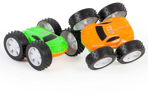ROOST Flip Racer NV508 Aufziehauto – orange/grün – 9 × 4,5 × 9,5 cm