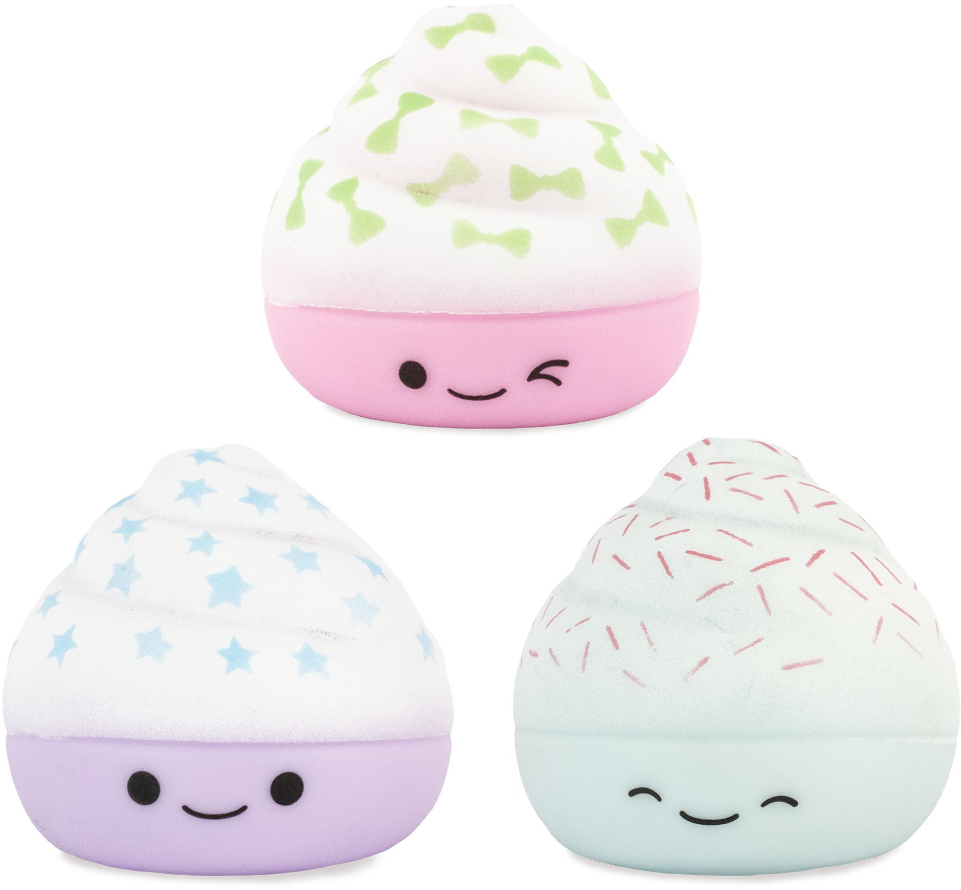 ROOST Fidget/Stressball Cupcake – Ø 7,5 cm – Mehrfarbig