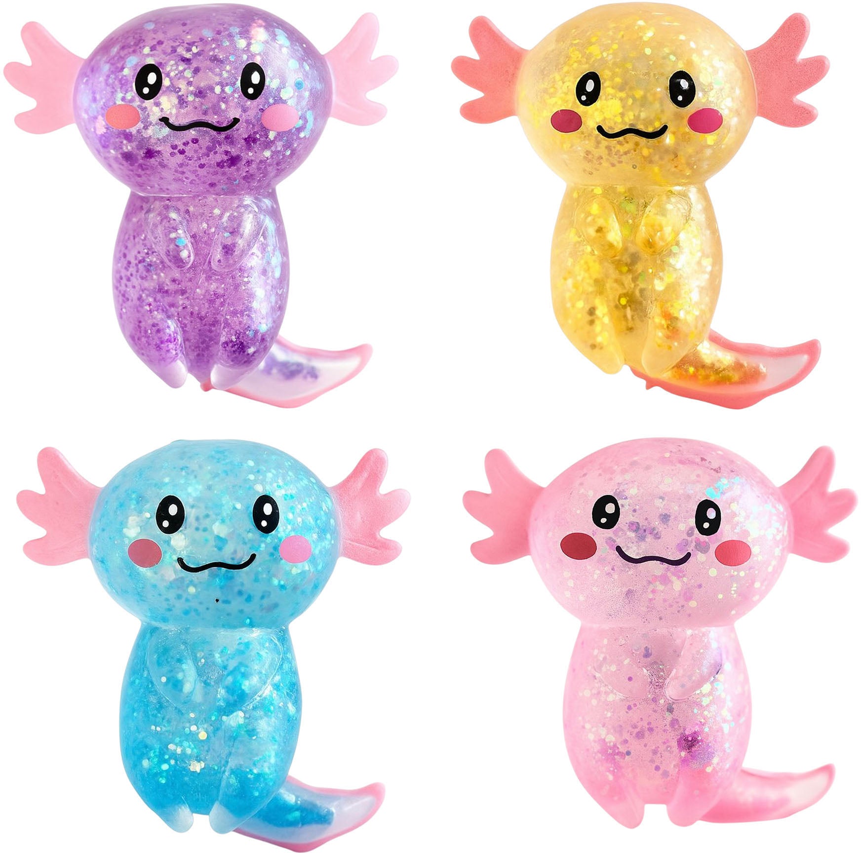 ROOST Fidget/Stressball Axolotl – 7,5 × 4,5 × 8,0 cm