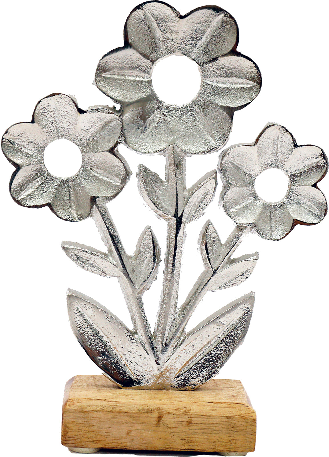 ROOST Aufsteller – 17,1 × 12 × 0,1 cm – Aluminium & Mangoholz