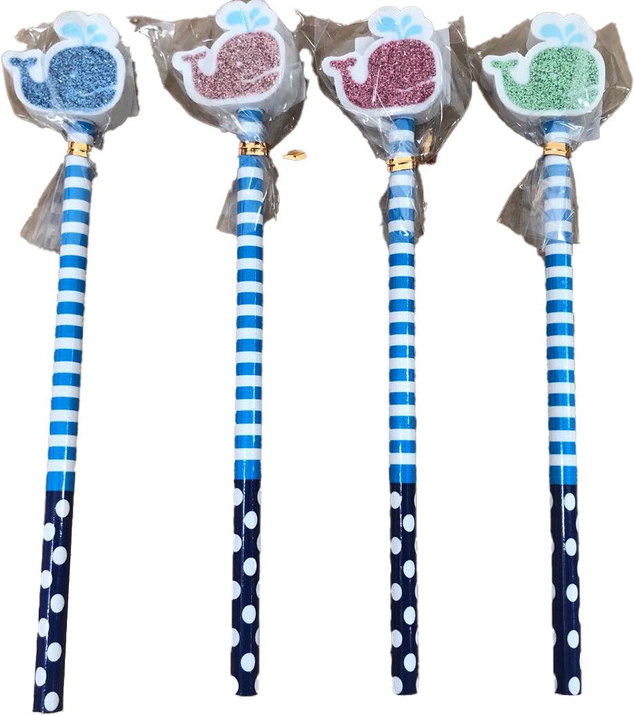 ROOST OWRE-003 On Whale Bleistifte mit Radiergummi – 4er-Set