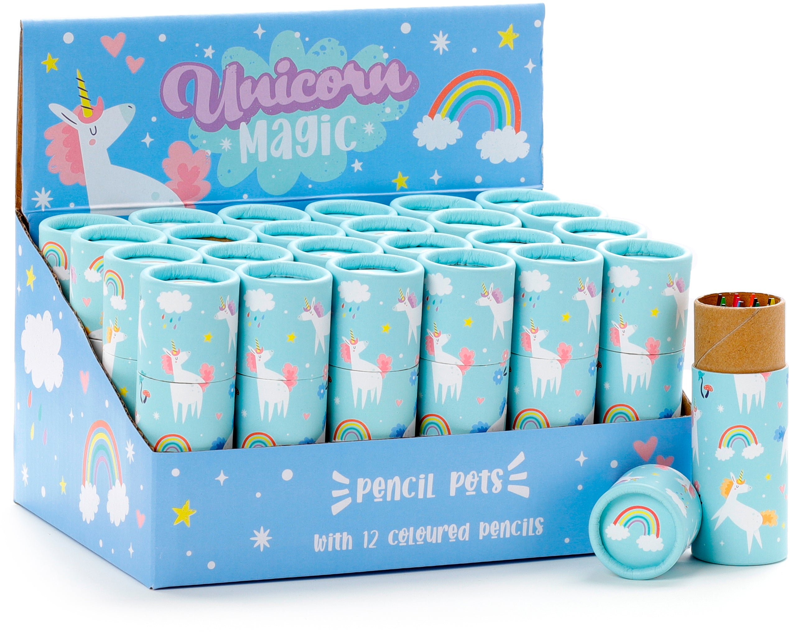 ROOST Einhorn PCASE54 Farbstifte – 12 Farben