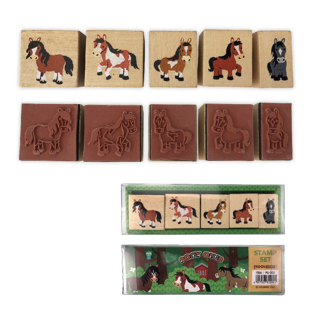 ROOST Stempel-Set – Pony – 150 × 45 × 30 mm