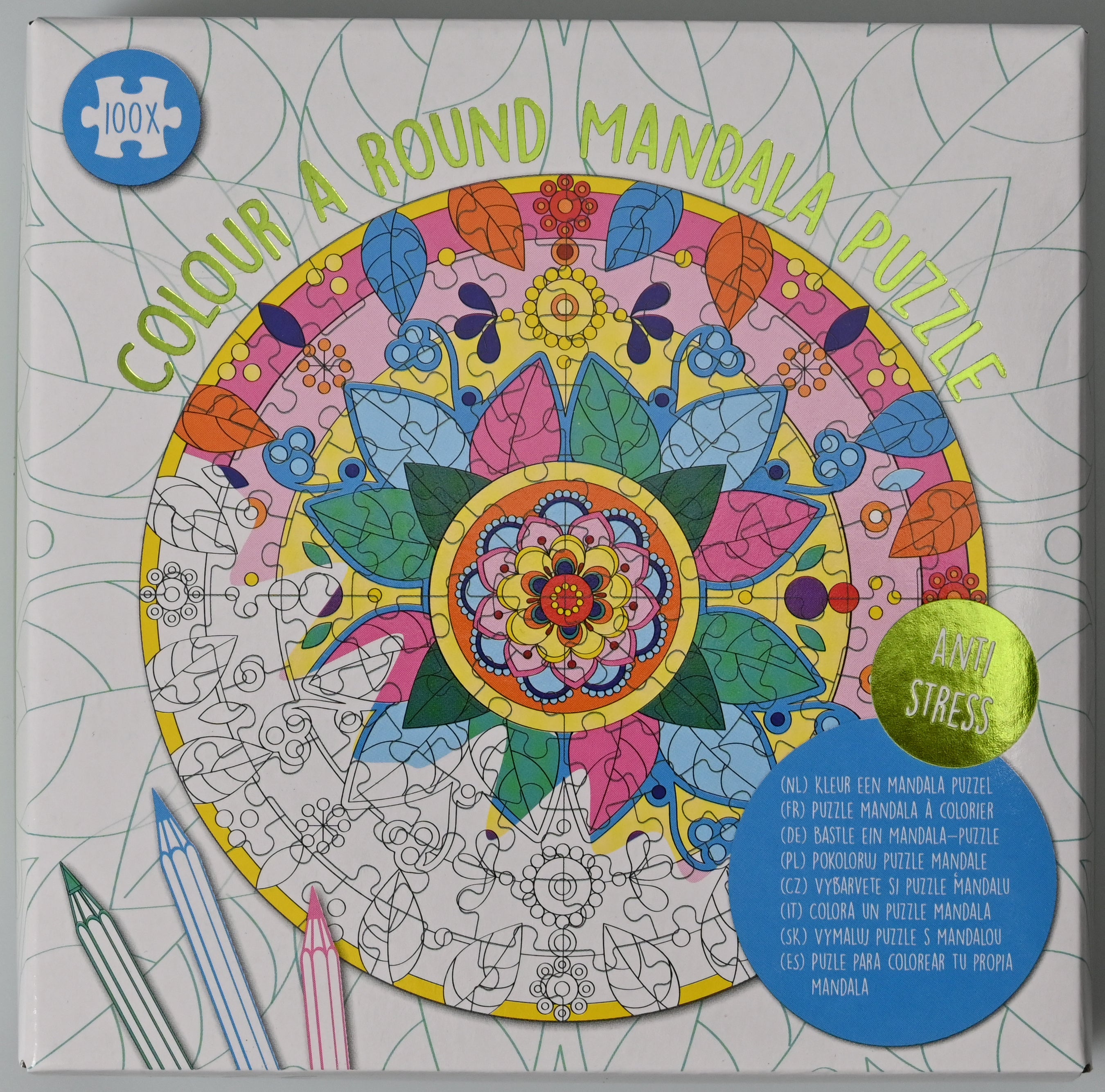 ROOST Rundes Mandala Puzzle – Ø 15,5 cm